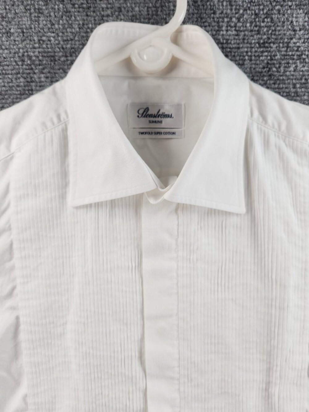 Stenstroms Formal All Cotton 15.25 Estonia French Cuff Slimline Striped Mens
